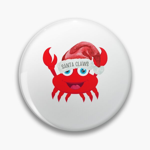 Item preview, Cute Crab Cartoon Red Crabby Crab Deep Sea Creature “Santa Claws”, Cute Crab Puns designed and sold by haRexia.
