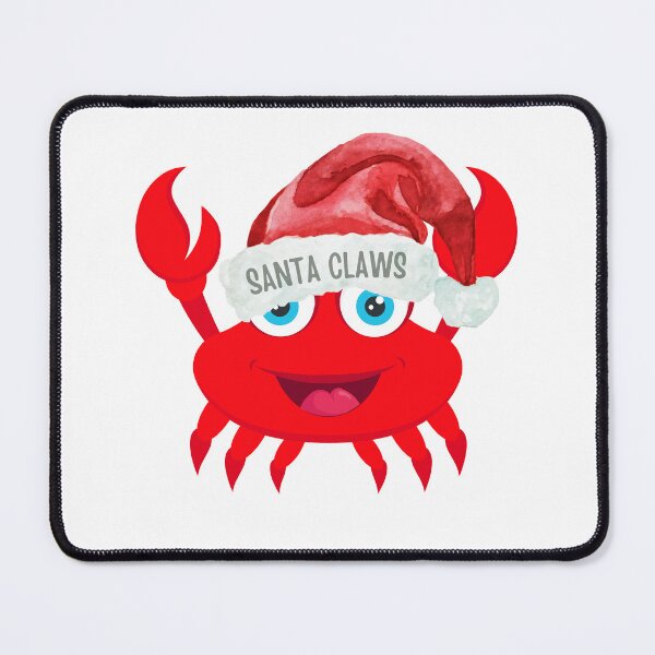 Item preview, Cute Crab Cartoon Red Crabby Crab Deep Sea Creature “Santa Claws”, Cute Crab Puns designed and sold by haRexia.