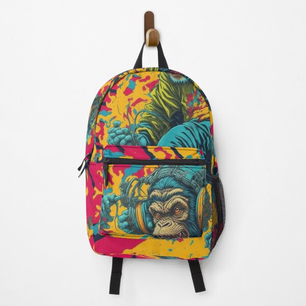 Item preview, Psychedelic monkey music art generative ai designed and sold by juoctaviniarts.