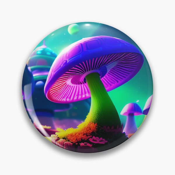 Aperçu de l'œuvre Psychédélique Champignon Espace Galaxie Autre Monde créée et vendue par CM7Designs.