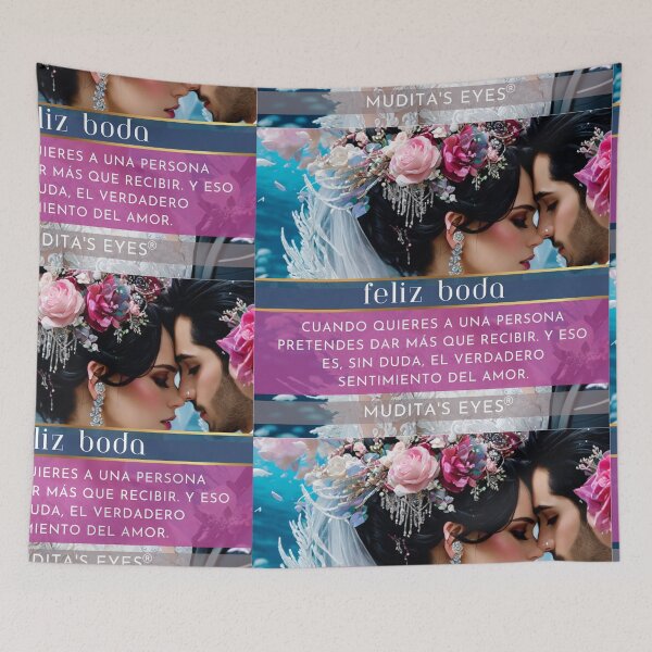 Item preview,   Romántico "El verdadero sentimiento del amor" Día de la Boda Deseos y Propuesta Pareja Sticker designed and sold by MuditasEyes.