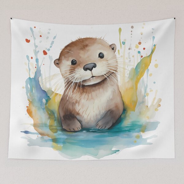 Item preview, Little cute otter #5 designed and sold by TeddyPrint.