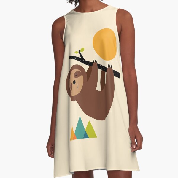 Keep Calm And Live Slow A-Line Dress