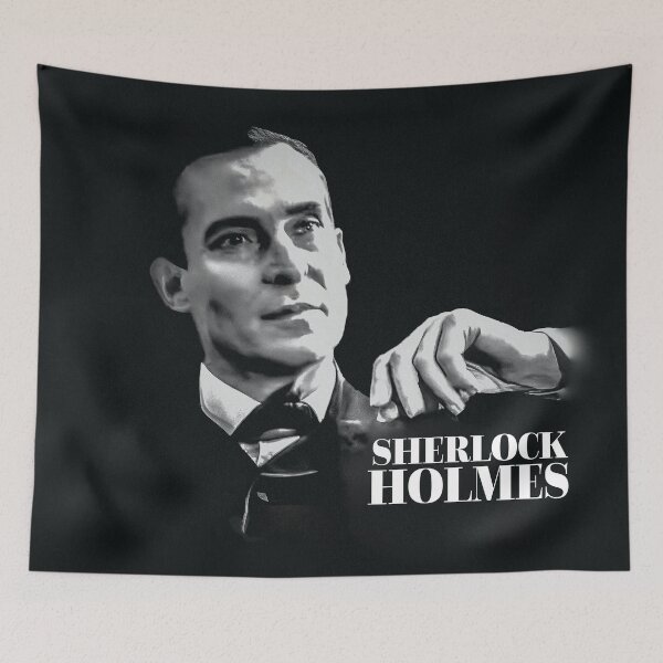 Item preview, Jeremy Brett as Sherlock Holmes: Film Noir Style Portrait designed and sold by imageren.