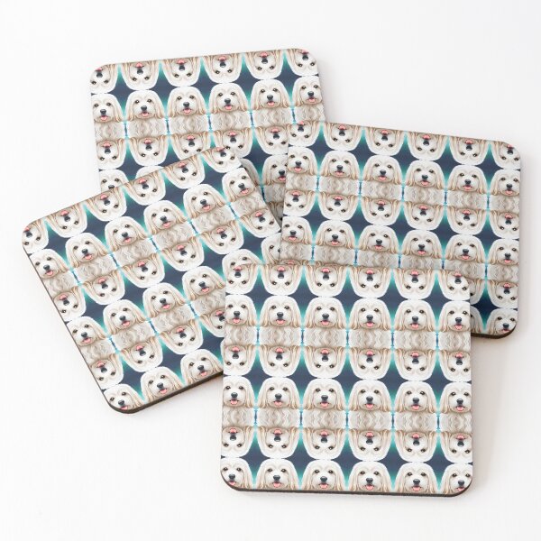 Item preview, Cute White Dog Pattern designed and sold by artbibun.