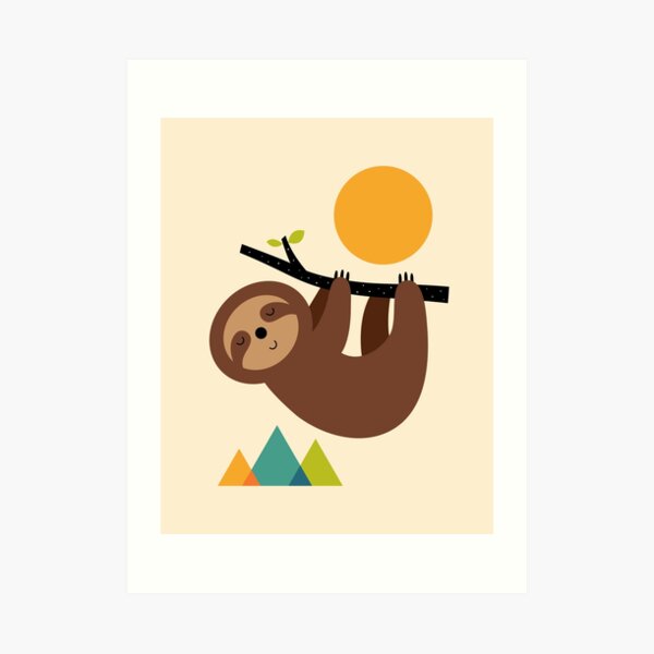 Keep Calm And Live Slow Art Print