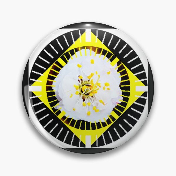 Item preview,  White Plum flower surrounded byBlack and yellow colors by Iritof designed and sold by iritof.