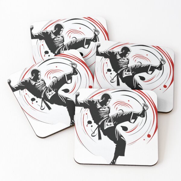 Item preview, a martial artist executing a powerful kick 	 designed and sold by etovkuiatel.