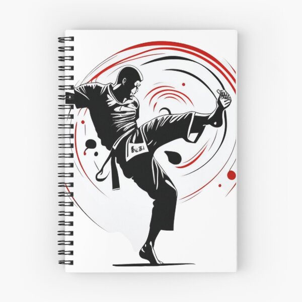 Item preview, a martial artist executing a powerful kick 	 designed and sold by etovkuiatel.