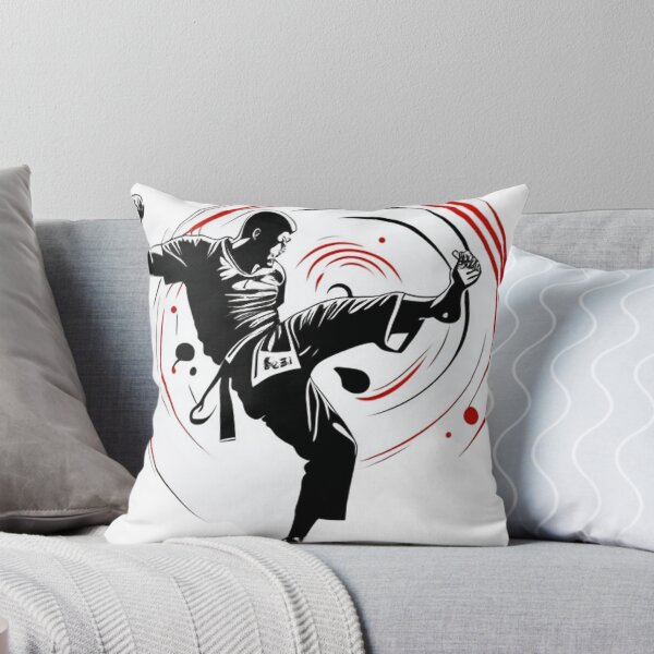 Item preview, a martial artist executing a powerful kick 	 designed and sold by etovkuiatel.