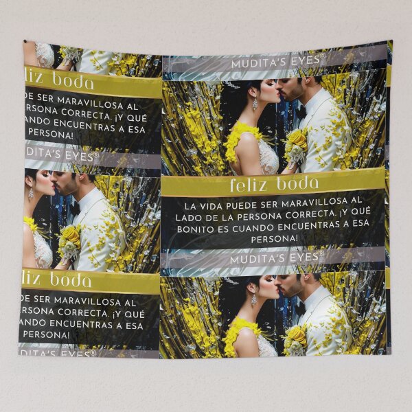 Item preview,  Romántico "La vida puede ser maravillosa" Día de la Boda Deseos y Propuesta Pareja Sticker designed and sold by MuditasEyes.