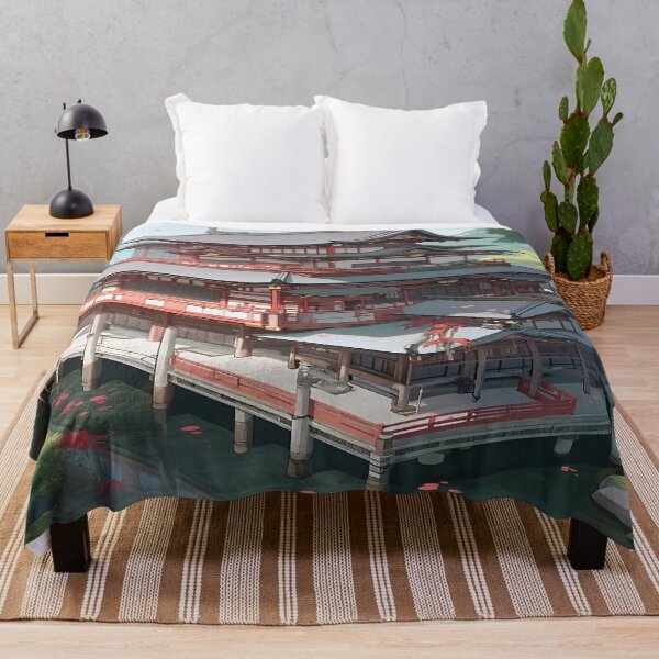 Item preview, Asian Style House on a Lake designed and sold by ArtbyAiGallery.