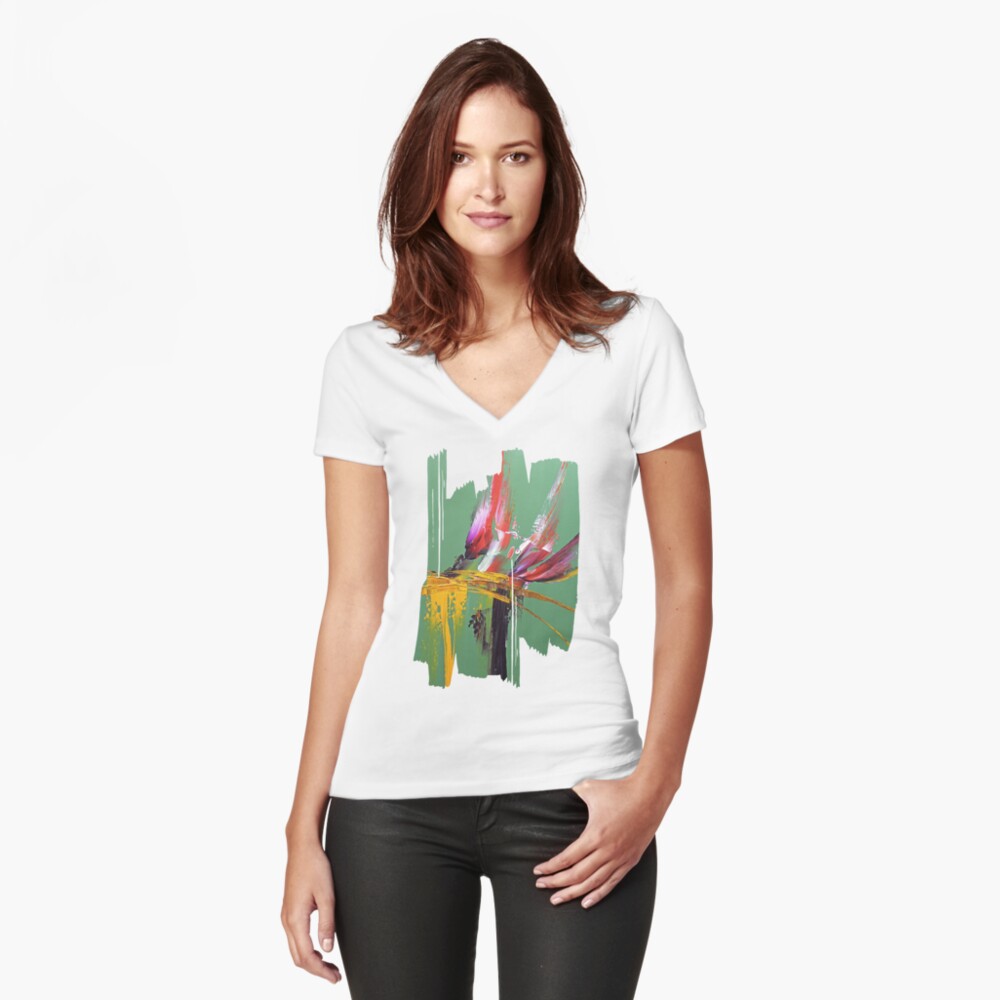 Aperçu de l'œuvre T-shirt moulant col V créée et vendue par ElioraBousquet.