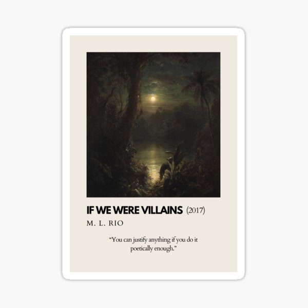 if we were villains quote Sticker for Sale by literaturegeekb