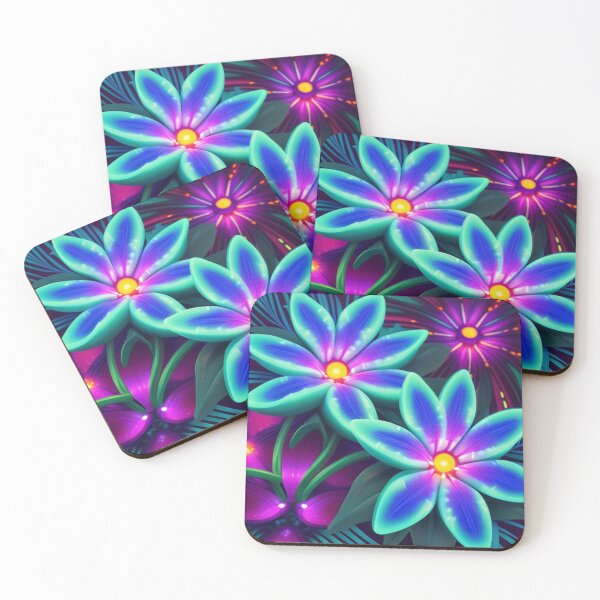 Item preview, Iridescent tropical flowers  designed and sold by Roxburylane.