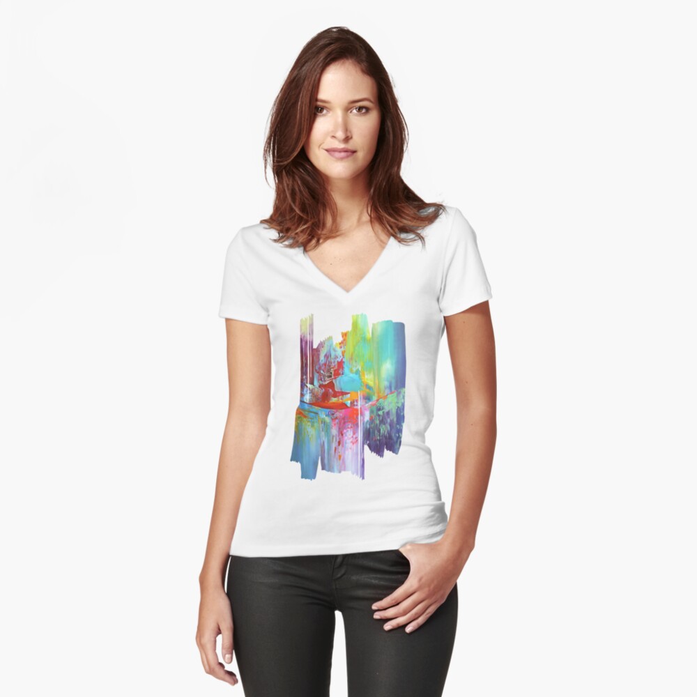 Aperçu de l'œuvre T-shirt moulant col V créée et vendue par ElioraBousquet.