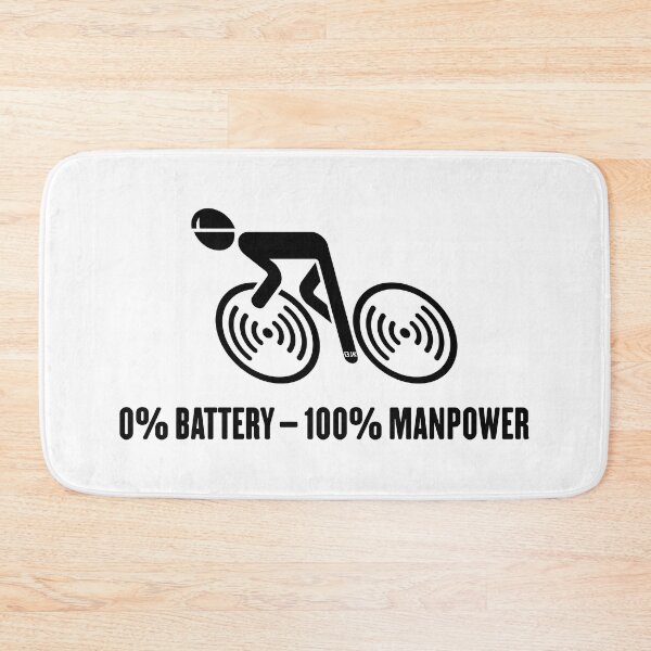 Item preview, 0% Battery – 100% Manpower (Bicycle / Road Bike / Black) designed and sold by MrFaulbaum.