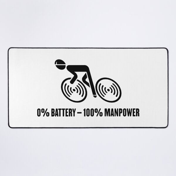 Item preview, 0% Battery – 100% Manpower (Bicycle / Road Bike / Black) designed and sold by MrFaulbaum.