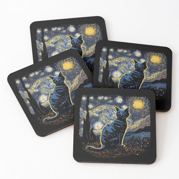 Item preview, Starry Night Inspired Cat Gifts Funny Cat designed and sold by KsuAnn.