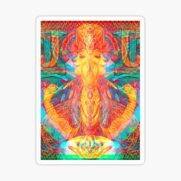 Alphonse Mucha Remixed 04 Sticker