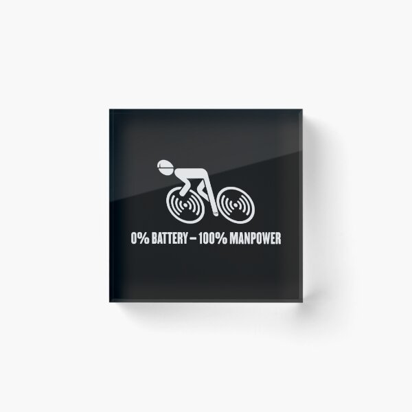Item preview, 0% Battery – 100% Manpower (Bicycle / Road Bike / White) designed and sold by MrFaulbaum.