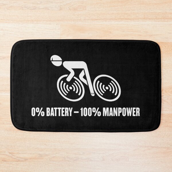 Item preview, 0% Battery – 100% Manpower (Bicycle / Road Bike / White) designed and sold by MrFaulbaum.