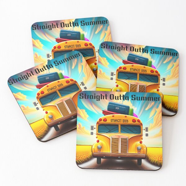 Item preview, Back to School "Straight Outta Summer" Vector Graphic Bus T-shirt designed and sold by RonaldoArt.
