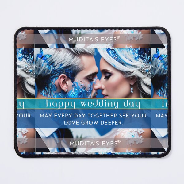 Item preview, Romantic "Your love grow deeper" Wedding Day Wishes & Proposal Couple Sticker designed and sold by MuditasEyes.