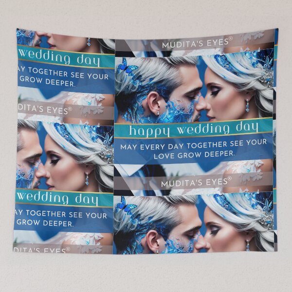 Item preview, Romantic "Your love grow deeper"  Wedding Day Wishes & Proposal Couple Sticker designed and sold by MuditasEyes.