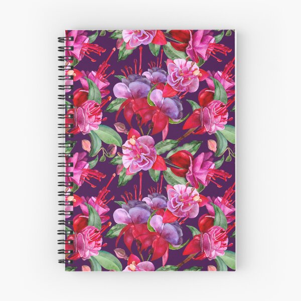 Item preview, Watercolor Fuchsia Flowers - Pink And Purple designed and sold by Sketchbook Designs.