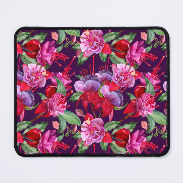 Item preview, Watercolor Fuchsia Flowers - Pink And Purple designed and sold by Sketchbook Designs.