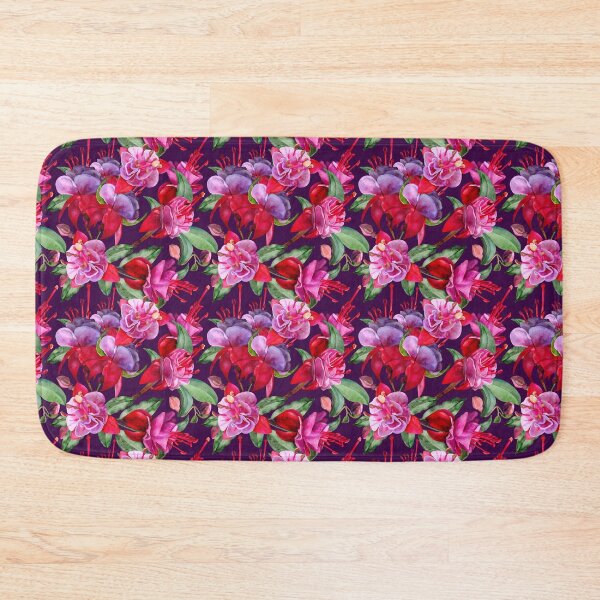 Item preview, Watercolor Fuchsia Flowers - Pink And Purple designed and sold by Sketchbook Designs.