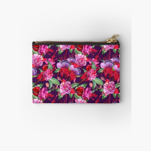 Item preview, Watercolor Fuchsia Flowers - Pink And Purple designed and sold by Sketchbook Designs.