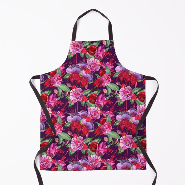 Item preview, Watercolor Fuchsia Flowers - Pink And Purple designed and sold by Sketchbook Designs.