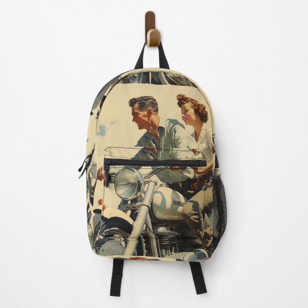 Item preview, Vintage couple Motorbike on the Road designed and sold by SameeraDammeyer.