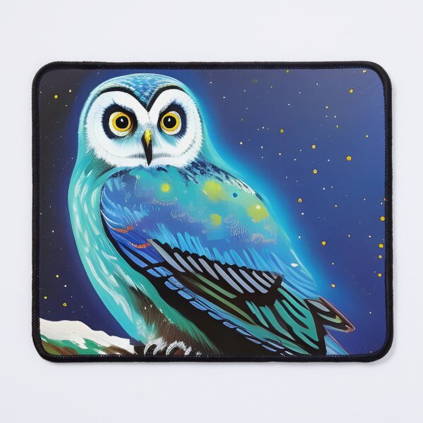 Item preview, Glowing Blue Owl, Ai Generated Art  designed and sold by ACC .