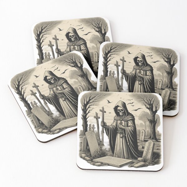 Item preview, Reaper in the Graveyard designed and sold by WitchsHatStudio.