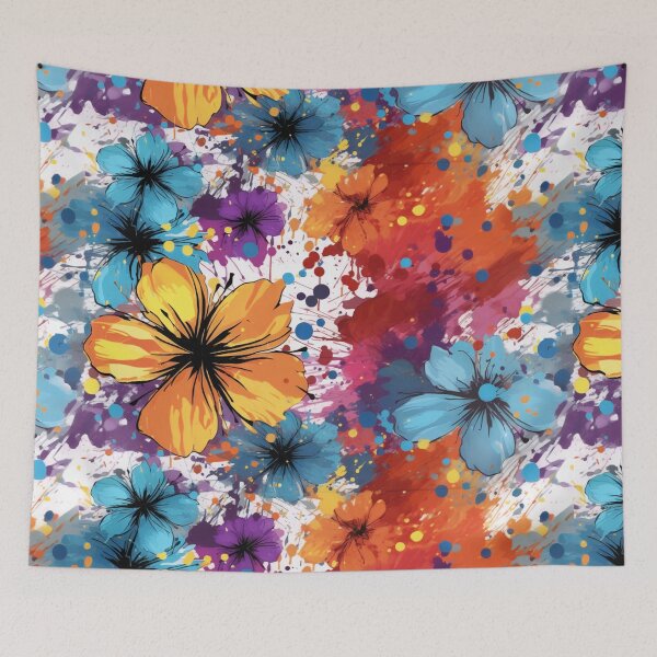 Item preview, Beautiful Ink washed Floral Splatter Pattern   designed and sold by Gypsykiss.