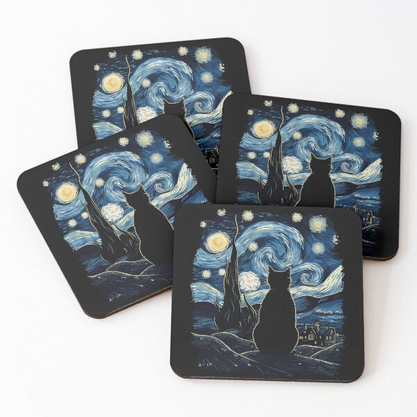 Item preview, Starry Night Inspired Cat Gifts Funny Cat designed and sold by KsuAnn.