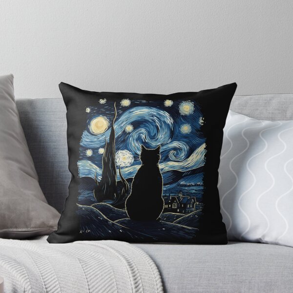 Item preview, Starry Night Inspired Cat Gifts Funny Cat designed and sold by KsuAnn.