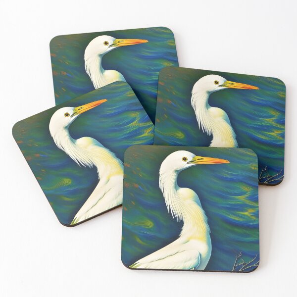 Item preview, Snowy Egret at Lake, Ai Generated Art  designed and sold by ACC .