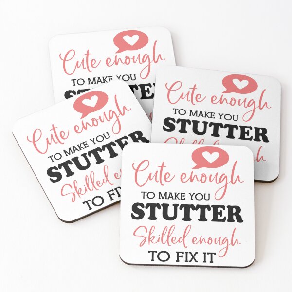 Item preview, SLP Cute Enough To Make You Stutter Speech Language Pathologist Gifts For Women Men, Speech Pathology Week Appreciation Gifts For Speech Therapist, SLPA designed and sold by medroc.