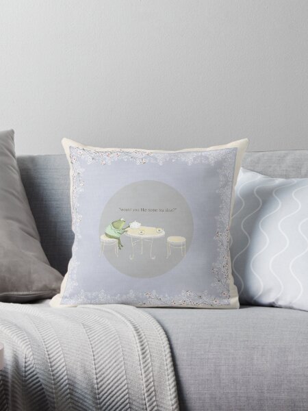 would you like some tea dear? Throw Pillow