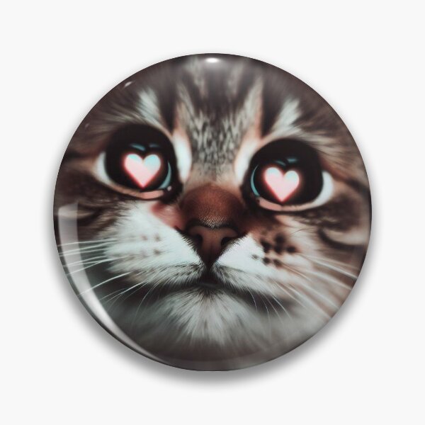 Item preview, The Cat with Heart Eyes designed and sold by Patch-It.