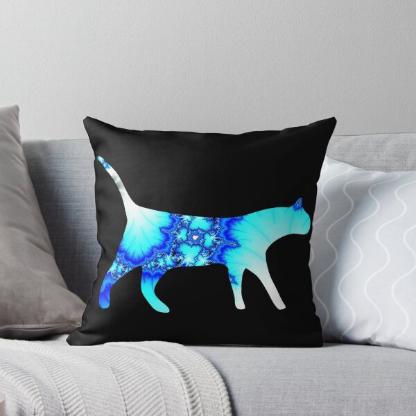 Item preview, Icey Blue Fractal Cat Art designed and sold by ChaosEmporium.