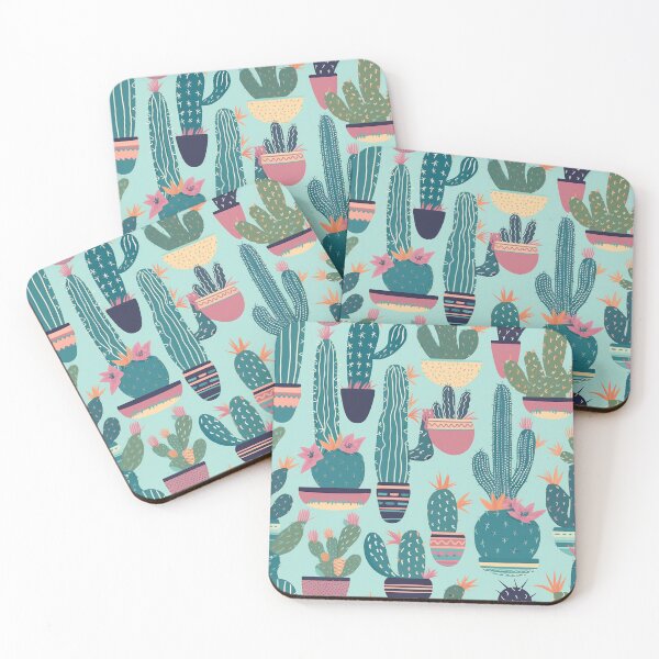 Item preview, Colorful Cactus Fiesta Vibrant Pots and Cartoon Spikes designed and sold by MuseMavenDesign.