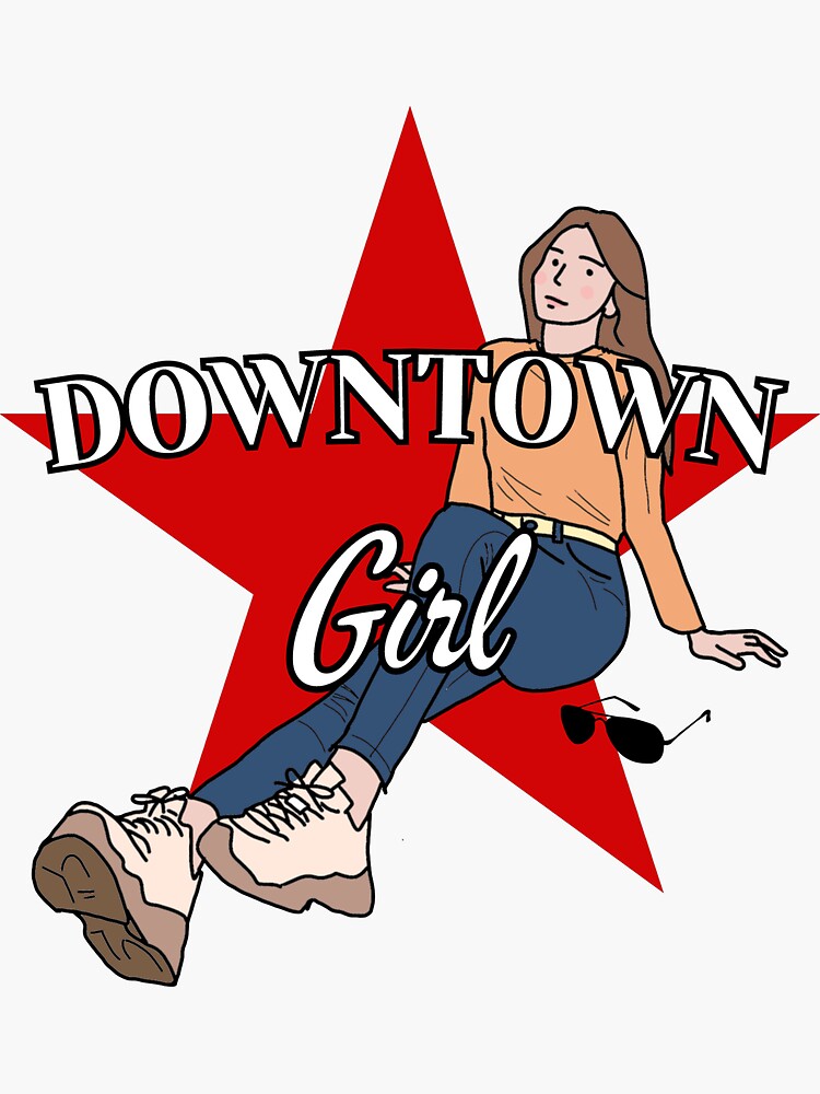 Downtown girl stickers Magnet for Sale by Marijadeco