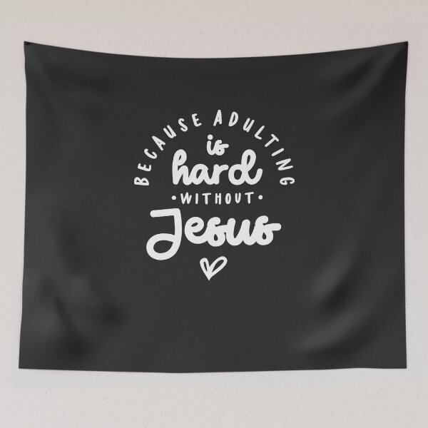 Item preview, Because Adulting Is Hard Without Jesus  designed and sold by cidolopez.