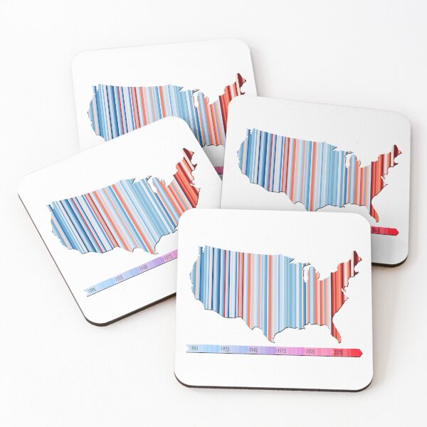 Item preview, Warming stripe USA Map designed and sold by Spyinthesky.