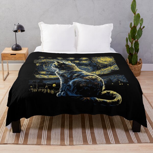 Item preview, Starry Night Inspired Cat Gifts Funny Cat designed and sold by KsuAnn.